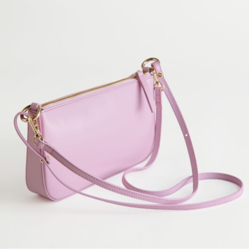 & Other Stories | Pink Leather Shoulder Crossbody Bag